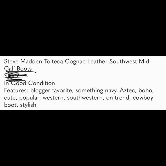 Steve Madden Tolteca Southwest Aztec boho leather Boots size 7.5 - Picture 4 of 11